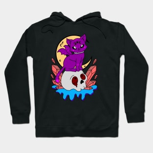 Cute Mystical Cat Skull Hoodie